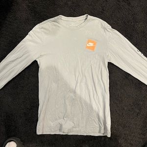 Grey and orange Nike long sleeve, size small